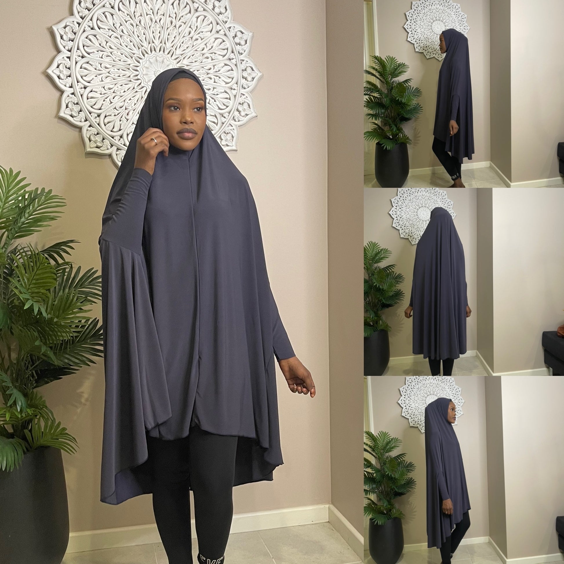 charcoal sleeved jilbab