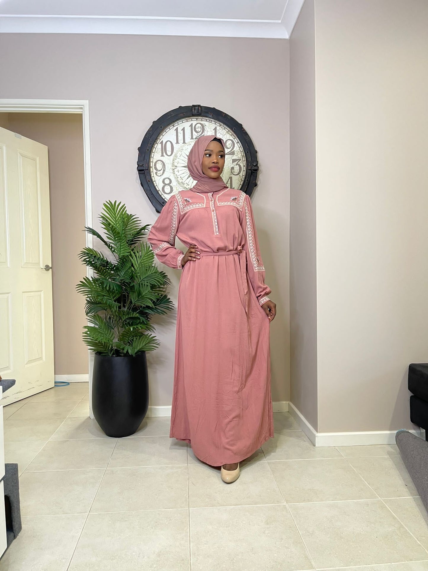 Nahla Pink Rayon Dress