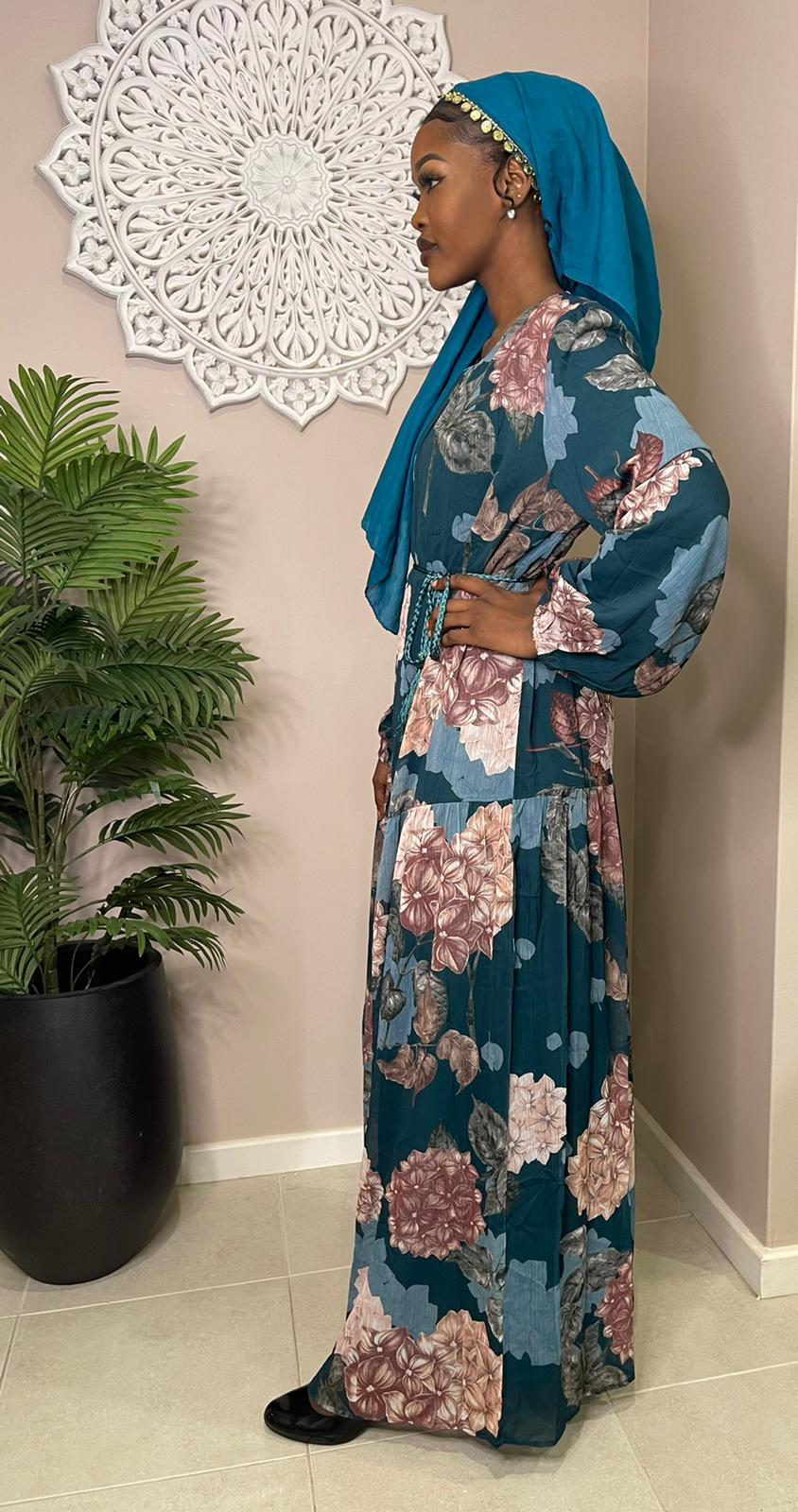 Azalea Floral Chiffon Dress