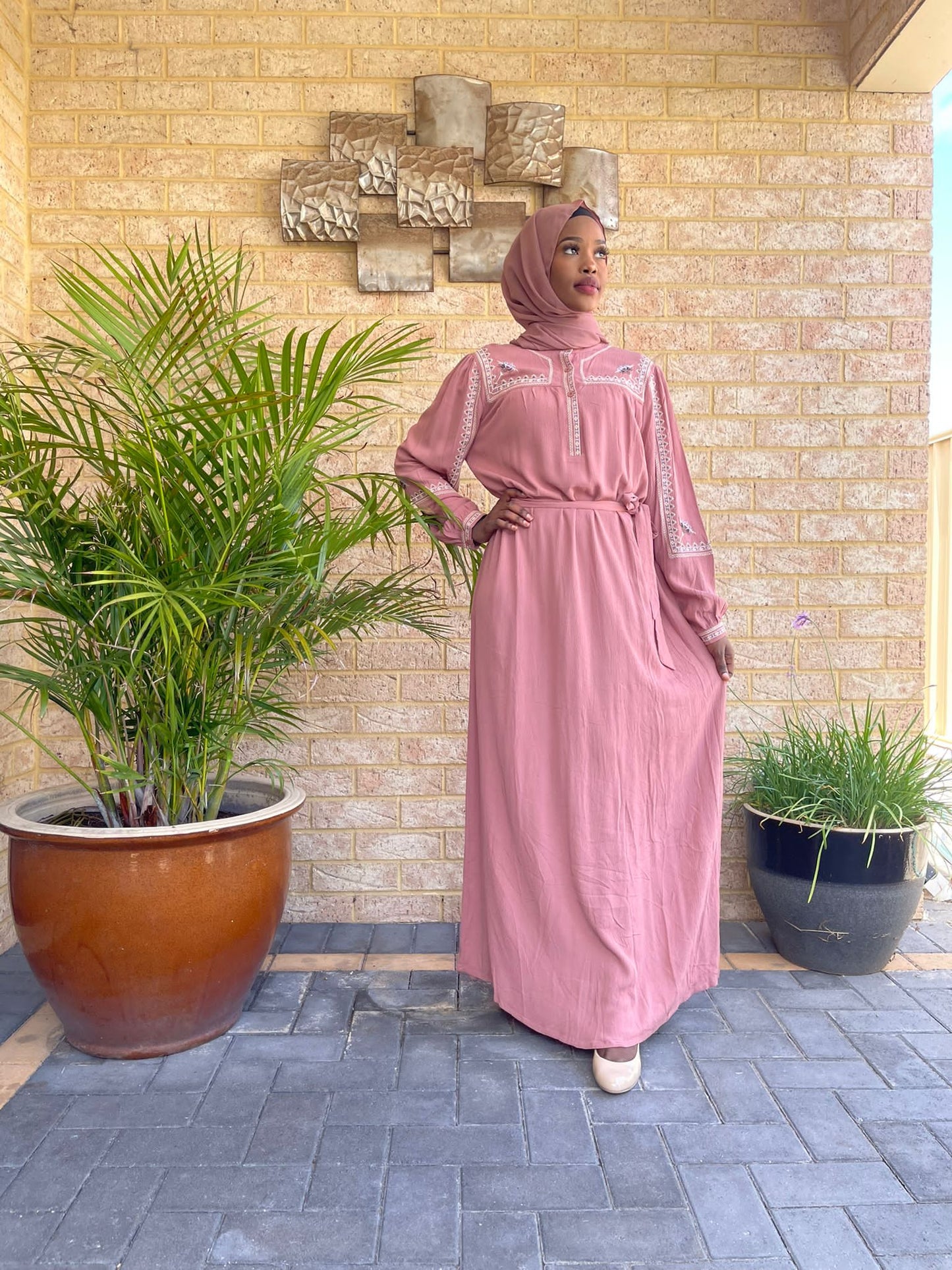Nahla Pink Rayon Dress